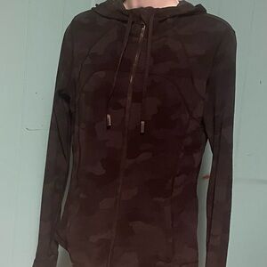 Lululemon hoodie w matching biker shorts